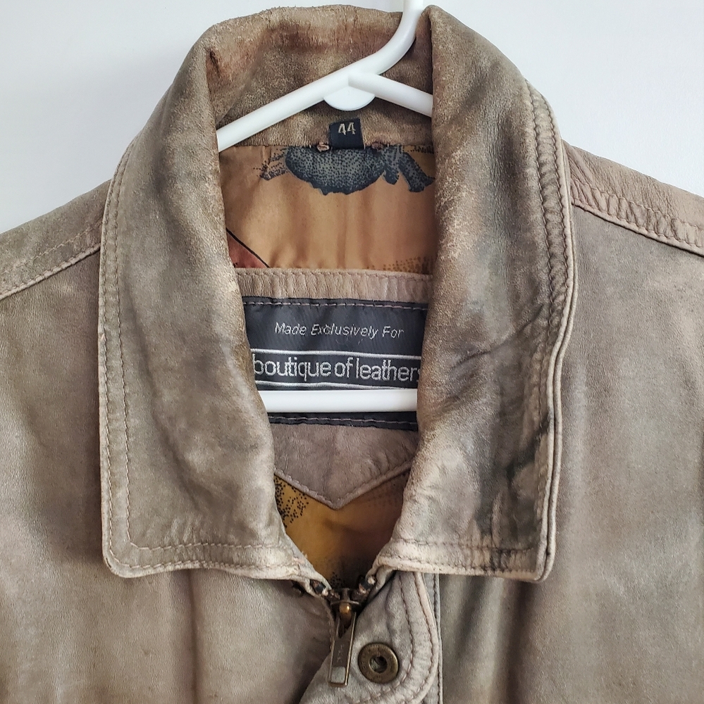 Vintage Canada Leather Men’s Tan Vest S-Medium - Picture 11 of 14